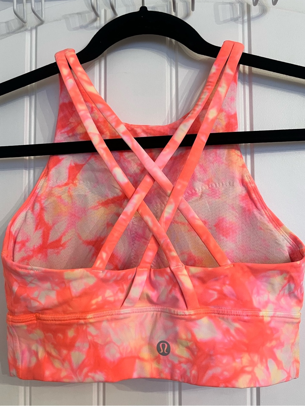 Lululemon Coral Tie-Dye Energy Bra 🌸 — Size 4
